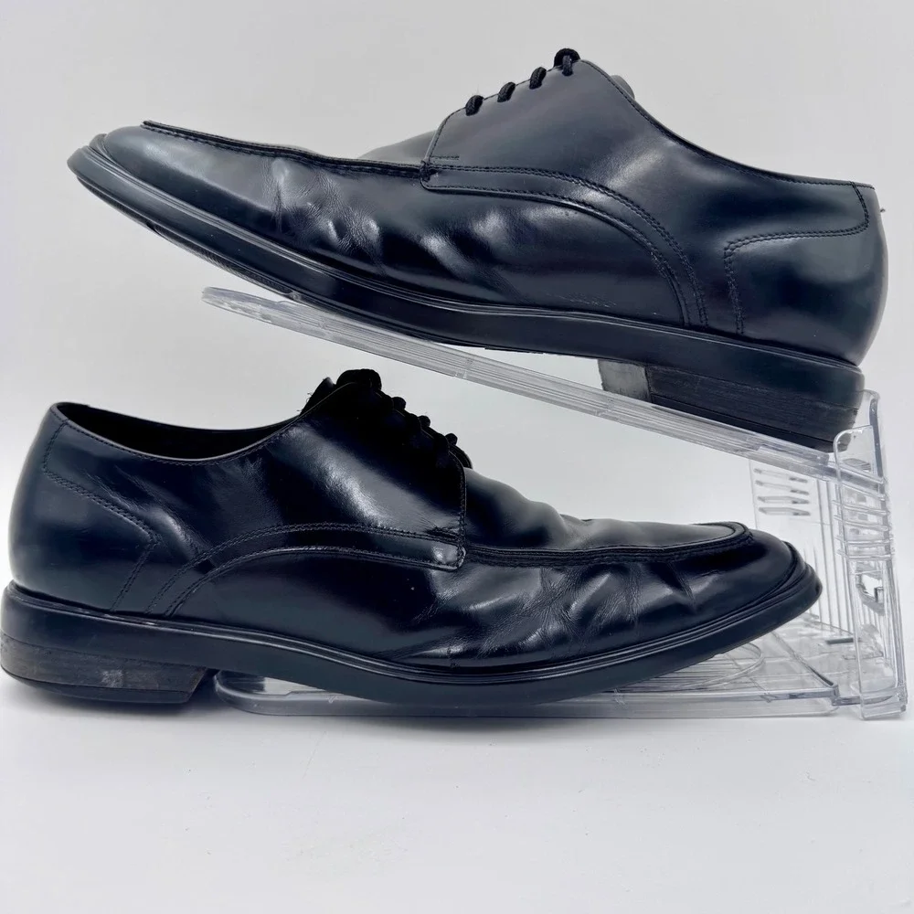 Cole Haan Air‎ Giraldo Mens 11M Black Leather Apron Toe Oxford Shoes C06749